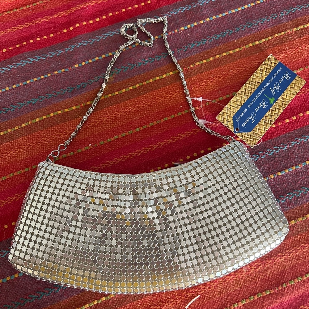 Silver Sequins purse NWT Holiday Small size
